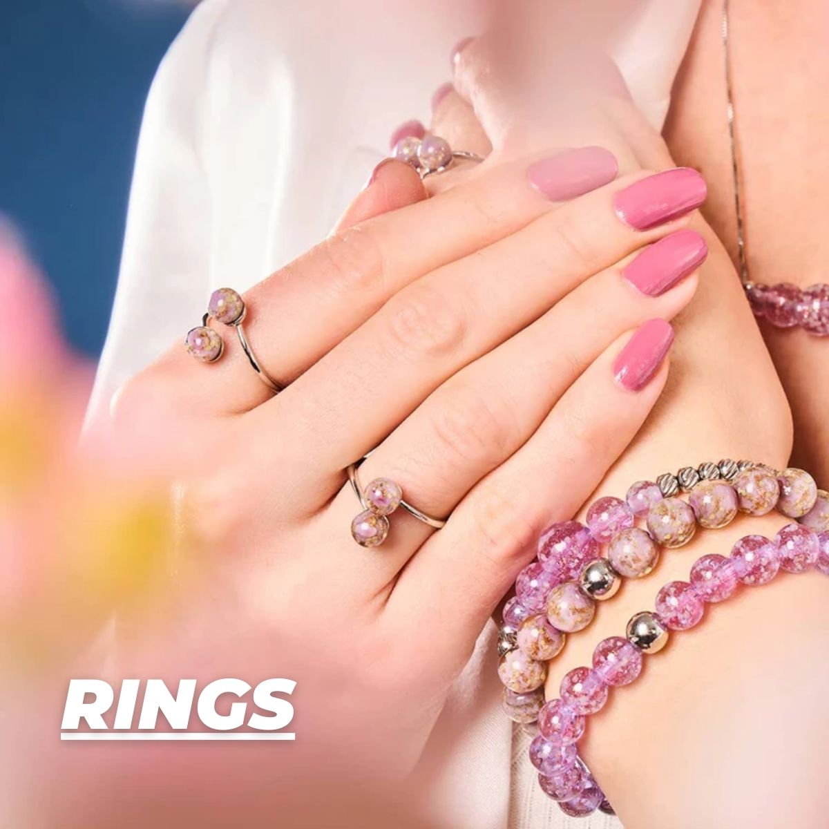 FIREFLY GLASS INFINITY HELIX RINGE