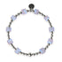 Teal Sorbet Firework Glass Cube Bracelet 2-Set