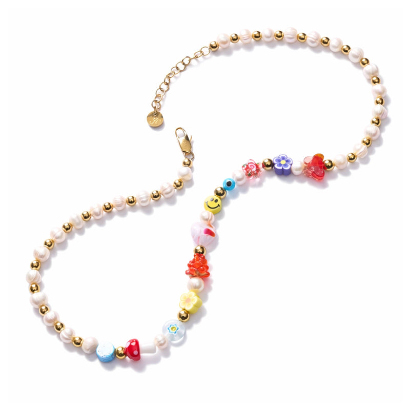Rainbows & Pearls | Beautiful Chaos Necklace x 14k Gold