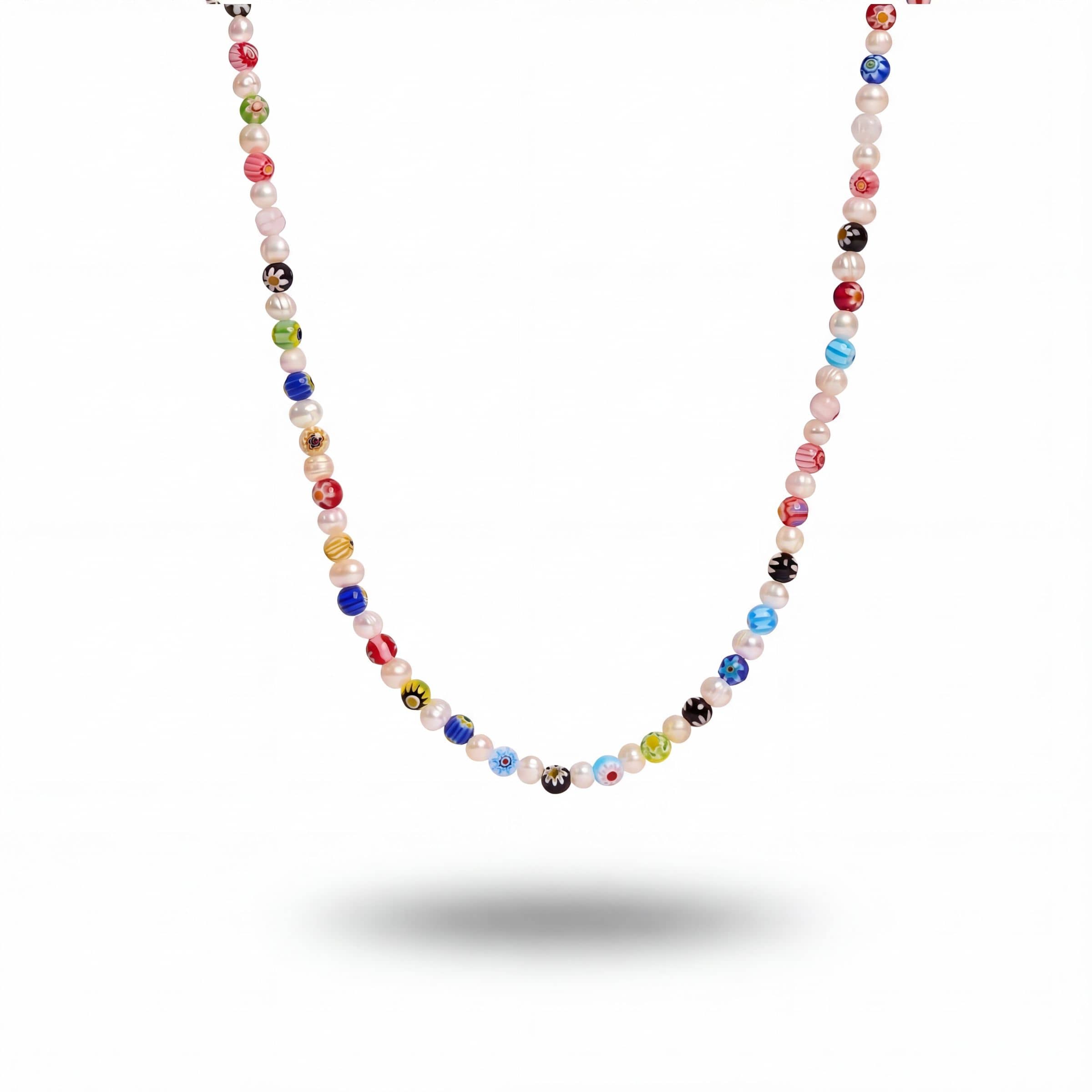 Flowers & Pearls | Millefiori Necklace