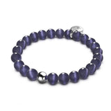 Lila | 925er Sterlingsilber | Cheshire-Glasarmband
