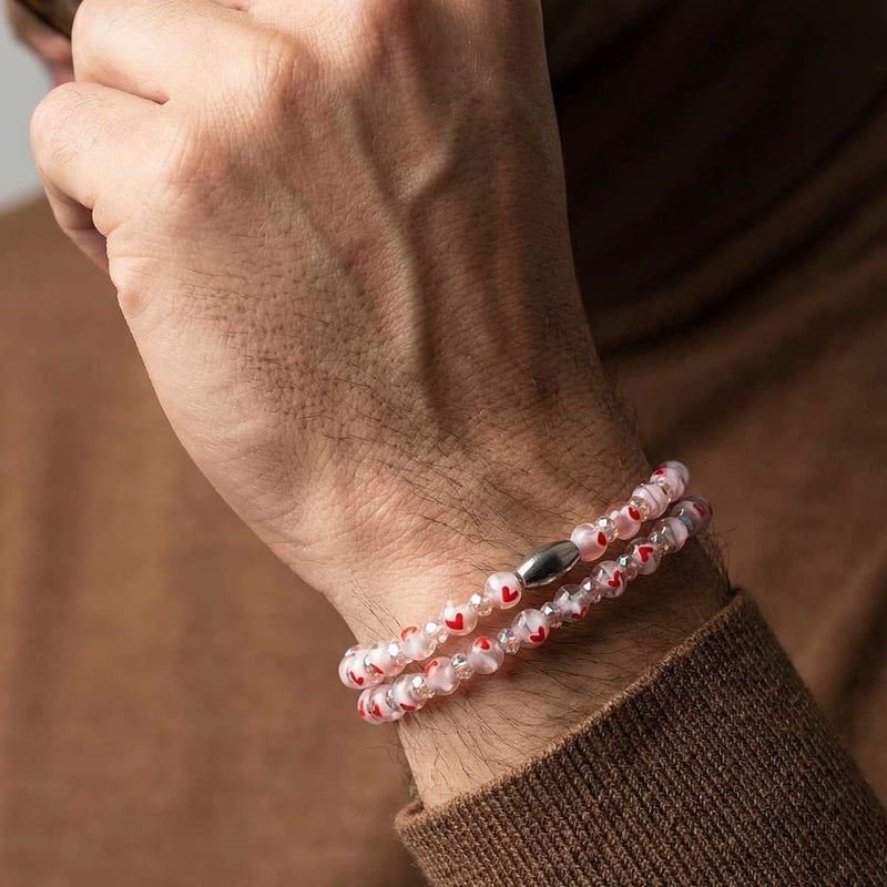 Micro Hearts | Crystal Millefiori Bracelet