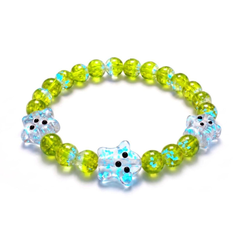 Gartengespenst | Silber | Glühwürmchen-Glasgeisterarmband