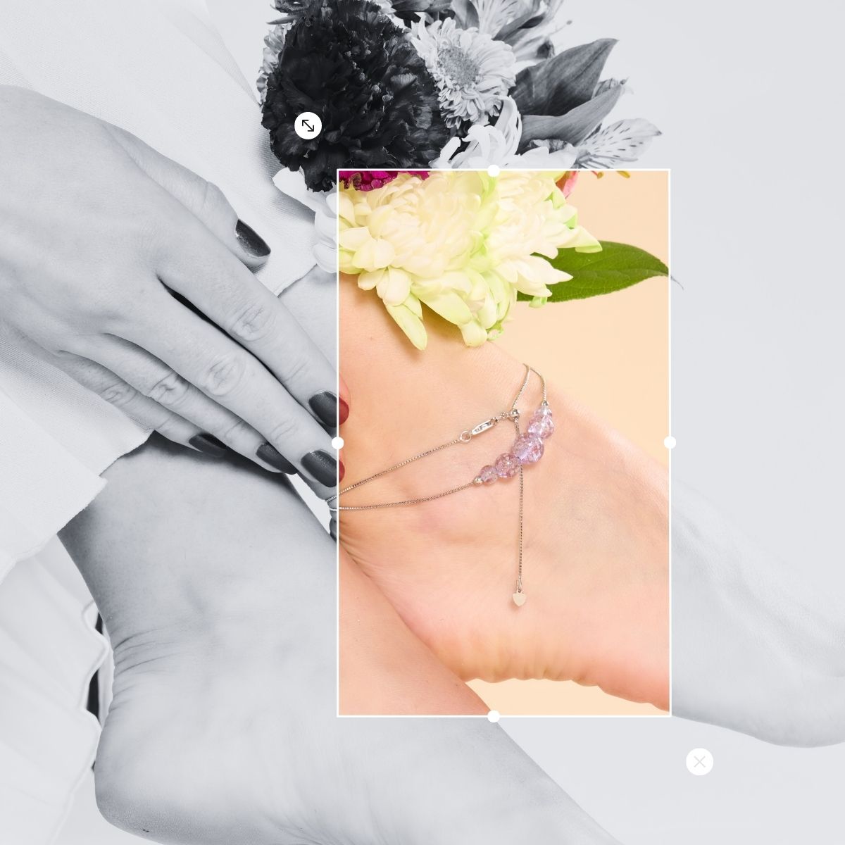 FIREFLY GLAS FUSSKETTCHEN MIT UNENDLICHKEITSVERSCHLUSS