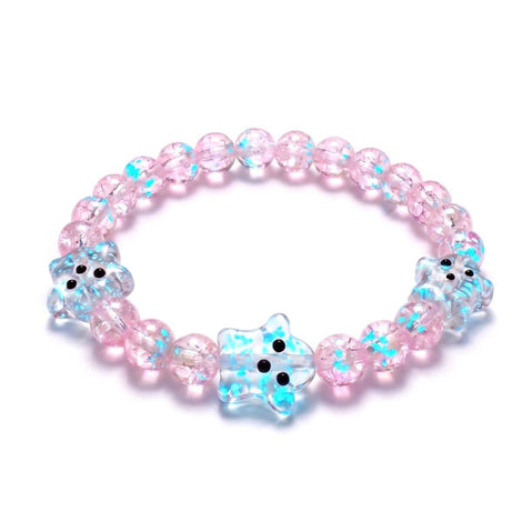 Errötender Geist | Silber | Glühwürmchen-Glasgeisterarmband