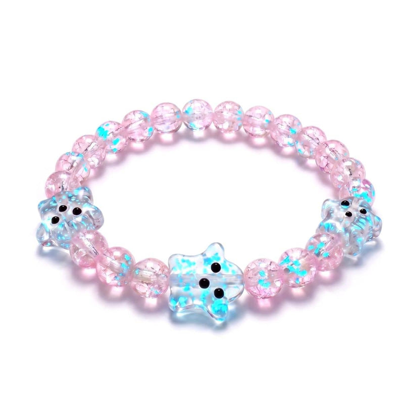 Errötender Geist | Silber | Glühwürmchen-Glasgeisterarmband