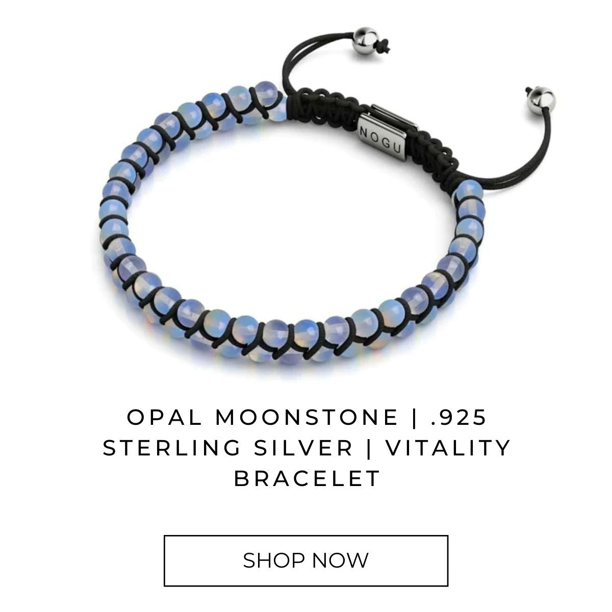Opal-Mondstein | 925er Sterlingsilber | Vitalitätsarmband