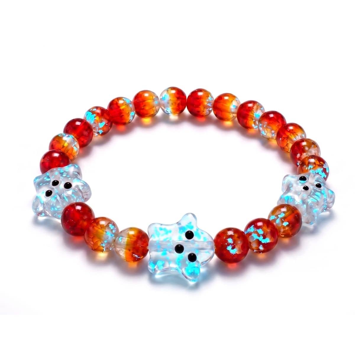 Berry Boo | Silber | Glühwürmchen-Glas-Geisterarmband