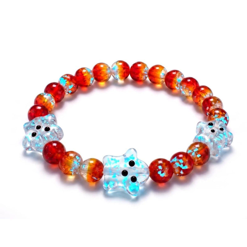 Berry Boo | Silber | Glühwürmchen-Glas-Geisterarmband