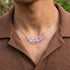 Lavendel | 925 Sterling Silber | Meerjungfrau Glas Unendlichkeitsverschluss Halskette
