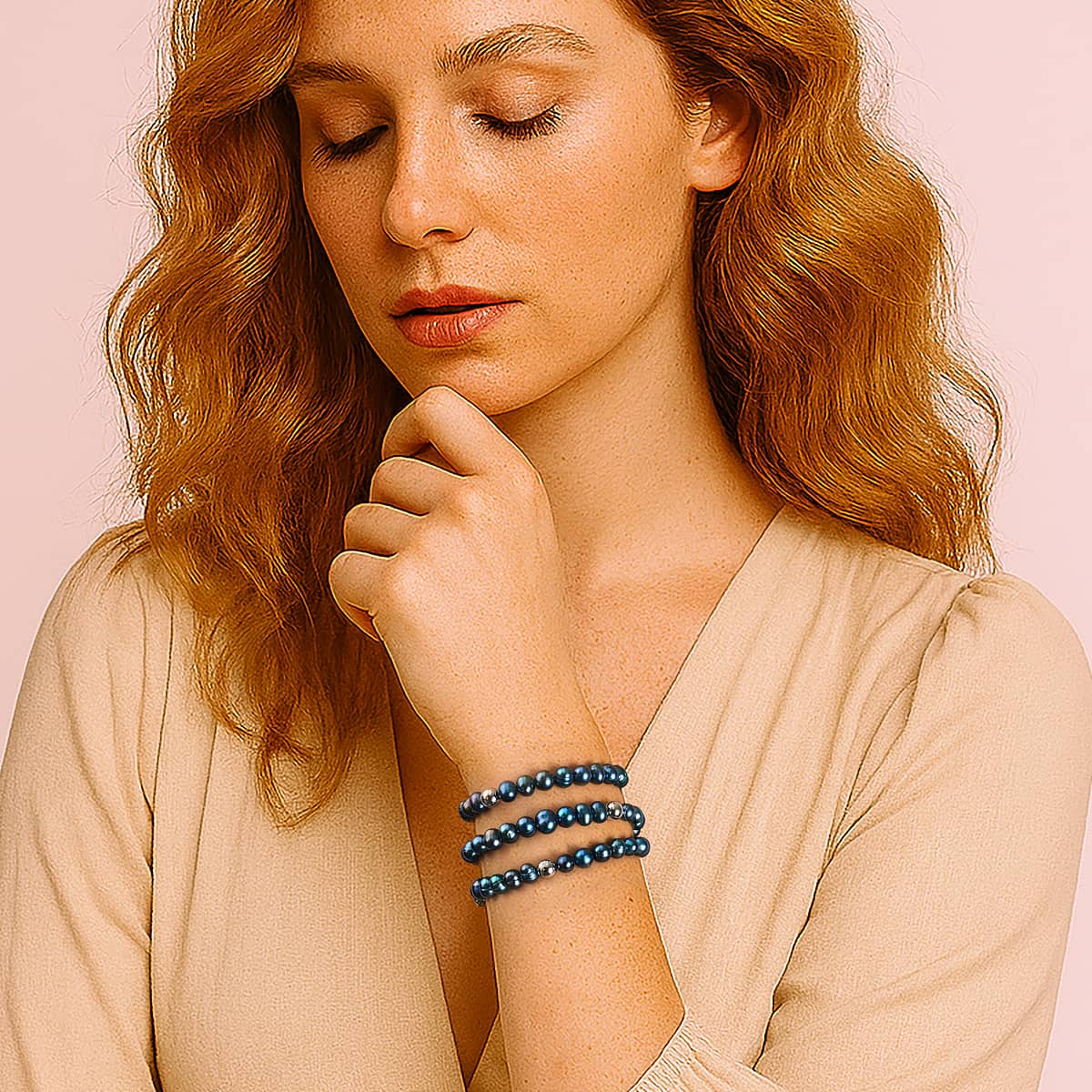 Holografisch | 925er Sterlingsilber | Süßwasserperlenarmband