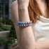 Blaue Hortensie | 925 Sterling Silber | Firefly Glasgarten Armband
