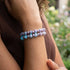 Lila Orchidee | 925 Sterling Silber | Glühwürmchen-Glasblütenarmband