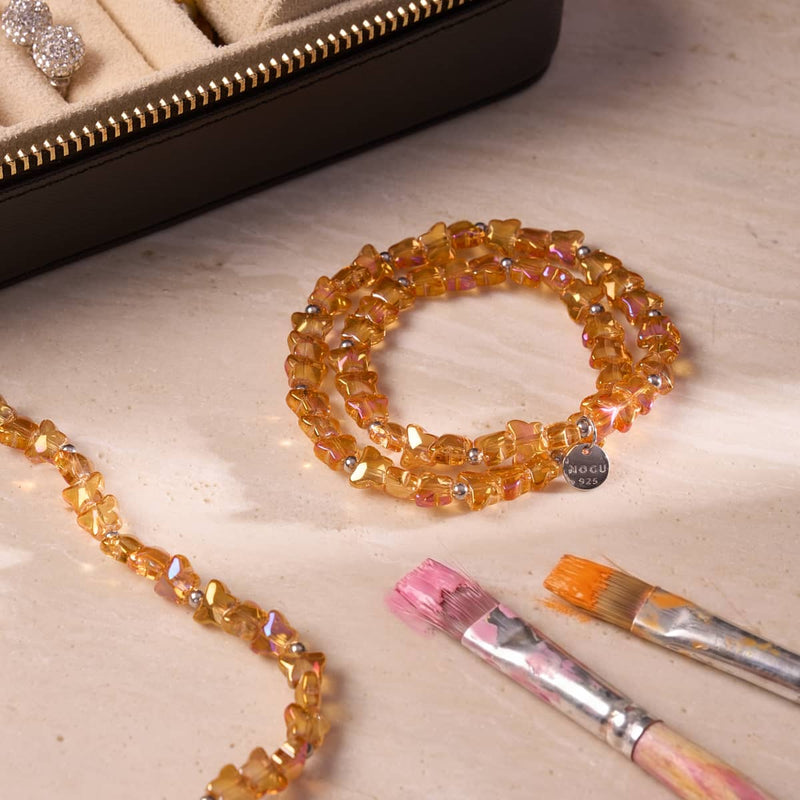 Tangerine Flutter | .925 Sterling Silver | Butterfly Wrap