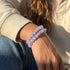 Violet Glimmer | .925 Sterling Silver | Firework Glass Bracelet