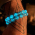 Aquamarin Eis | Firefly Glas Schneekugel Armband
