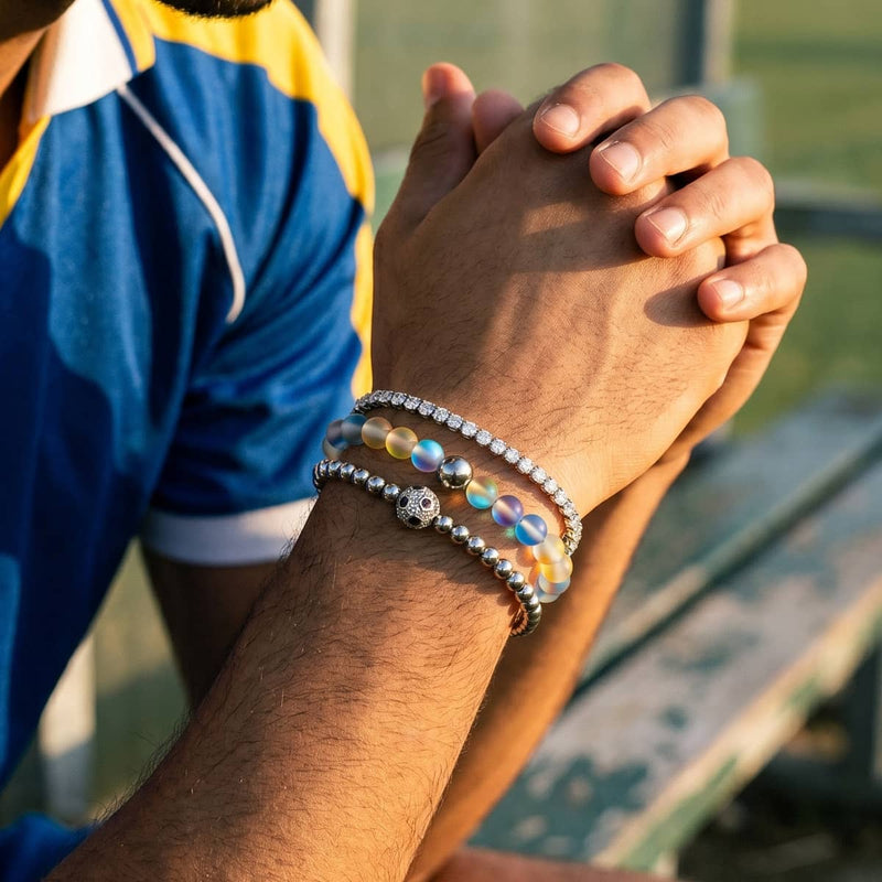 Sonne und Himmel | Ukrainische Hilfe | Meerjungfrau-Glasperlenarmband