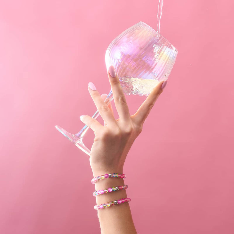 Rosa Limonade | Silber | Meerjungfrau Glasperlenarmband