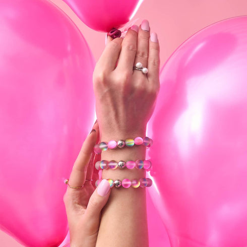 Einhorn Pink | Silber | Meerjungfrau Glas Statement Armband