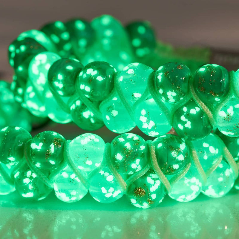 Glühwürmchenwiese | Sukkulente x Kiwi | Doppeltes Glühwürmchen-Glasarmband