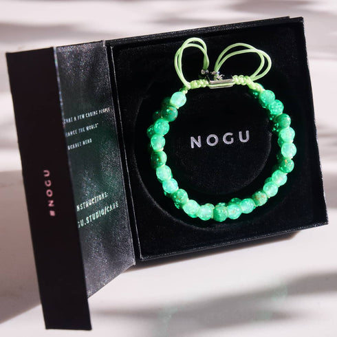 Glühwürmchenwiese | Sukkulente x Kiwi | Doppeltes Glühwürmchen-Glasarmband