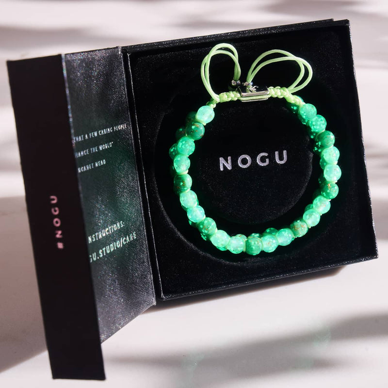 Glühwürmchenwiese | Sukkulente x Kiwi | Doppeltes Glühwürmchen-Glasarmband