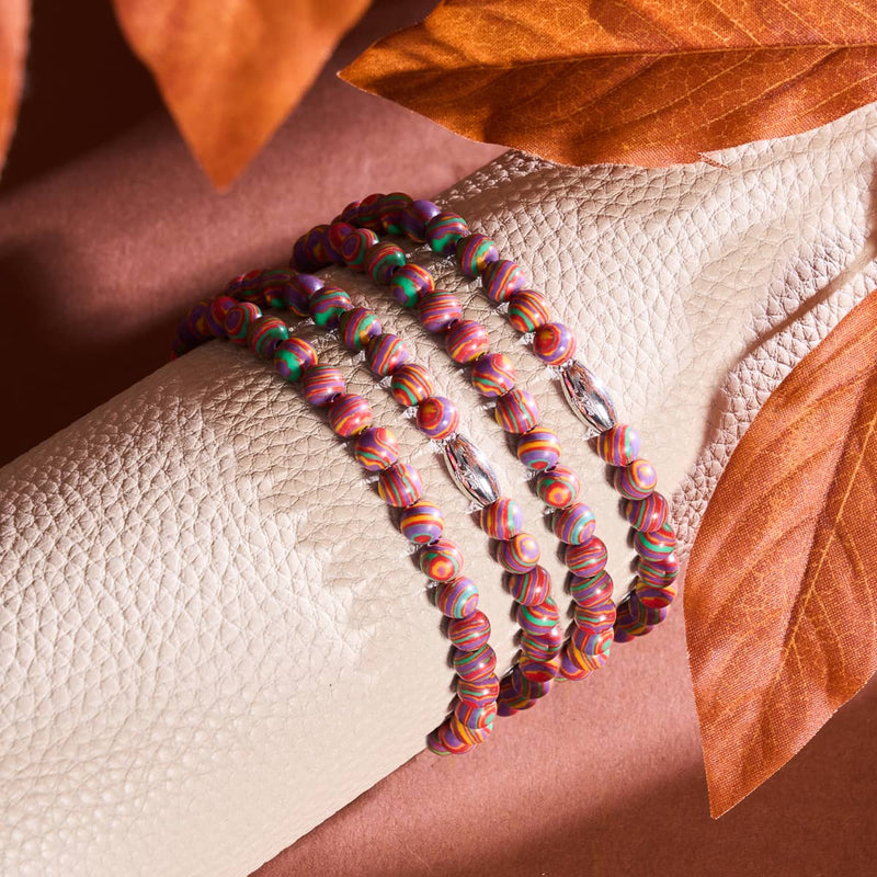 Regenbogen | Silber | Vergoldeter Türkis-Edelstein-Wrap