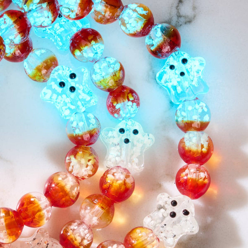 Berry Boo | Silber | Glühwürmchen-Glas-Geisterarmband