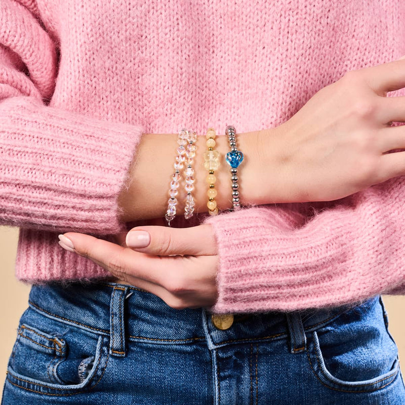 Helios | Gemmy Bear Armband | Gelbe Jade x Gold