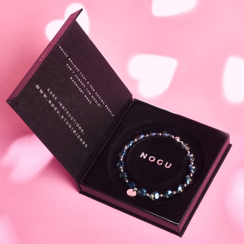 Blaue Liebe | Infinity Herzen Armband