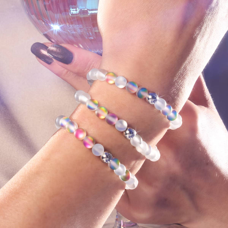 Feenstaub | Silber | Meerjungfrau Glasperlenarmband