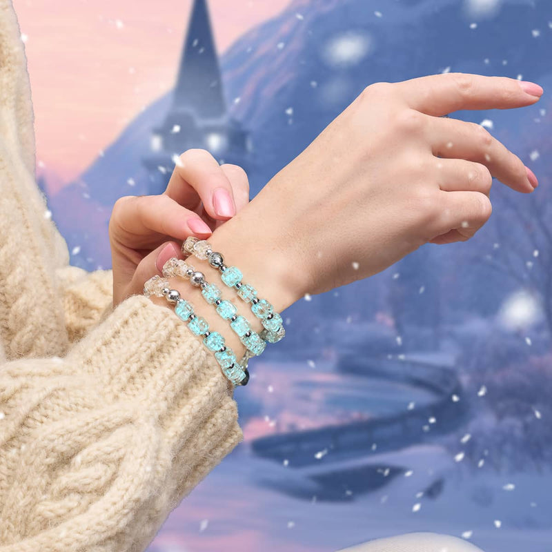 Alabaster | Silber | Firefly Glaskiesel-Armband