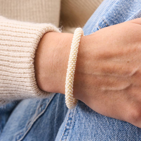 Lichtstrahl | Himalaya-Glasperlenarmband