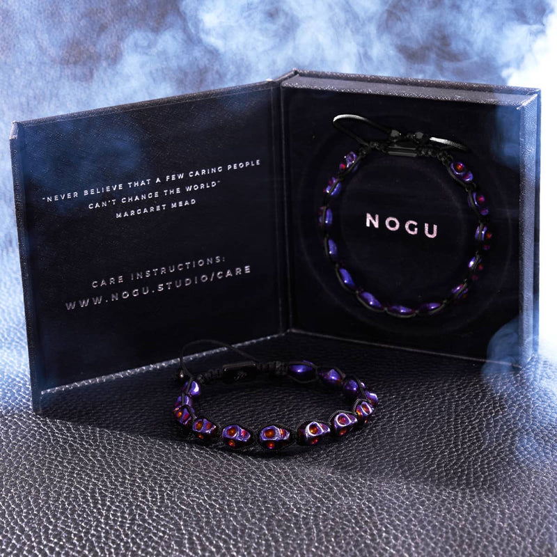 Coven | Dunkle Einhornschädel x Schwarz | Makramee Armband