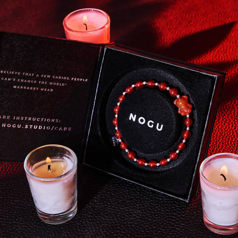 Blutorange | Gemmy Bear Armband | Karneol x Silber