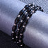 Drachenglas | Schwarz x Silber Kristall Wrap
