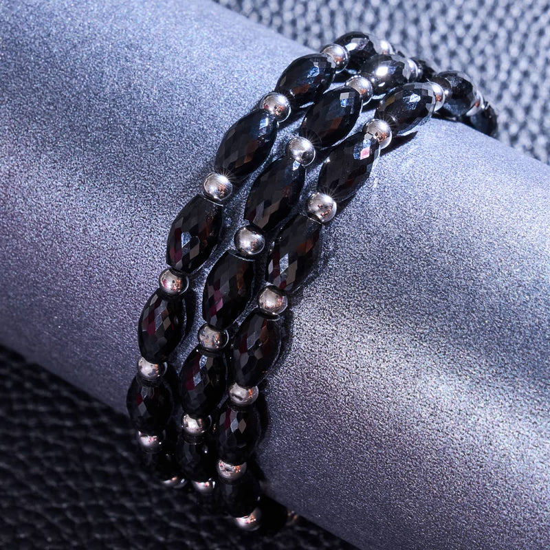 Drachenglas | Schwarz x Silber Kristall Wrap