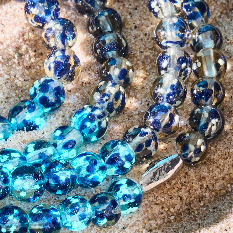 Indigo Dunes | 925er Sterlingsilber | Firefly-Glasfolie