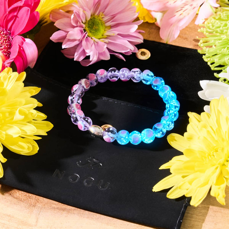 Lila x Pink | 925 Sterling Silber | Firefly Glas Liebesarmband