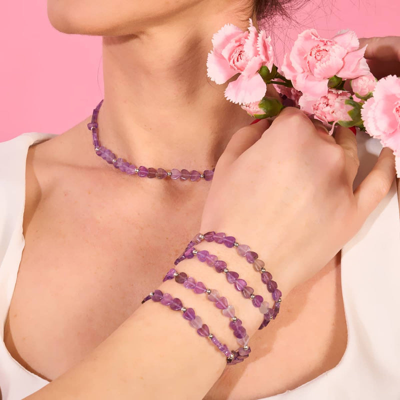 Amethyst | 925er Sterlingsilber | Herz-Wrap