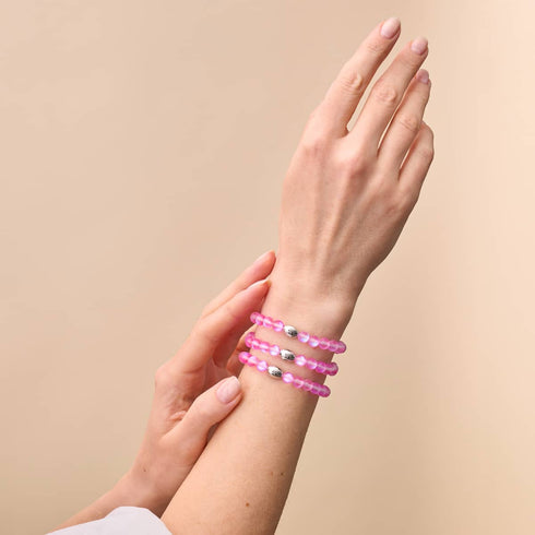 Rosa | 925 Sterling Silber | Meerjungfrau Glasperlenarmband