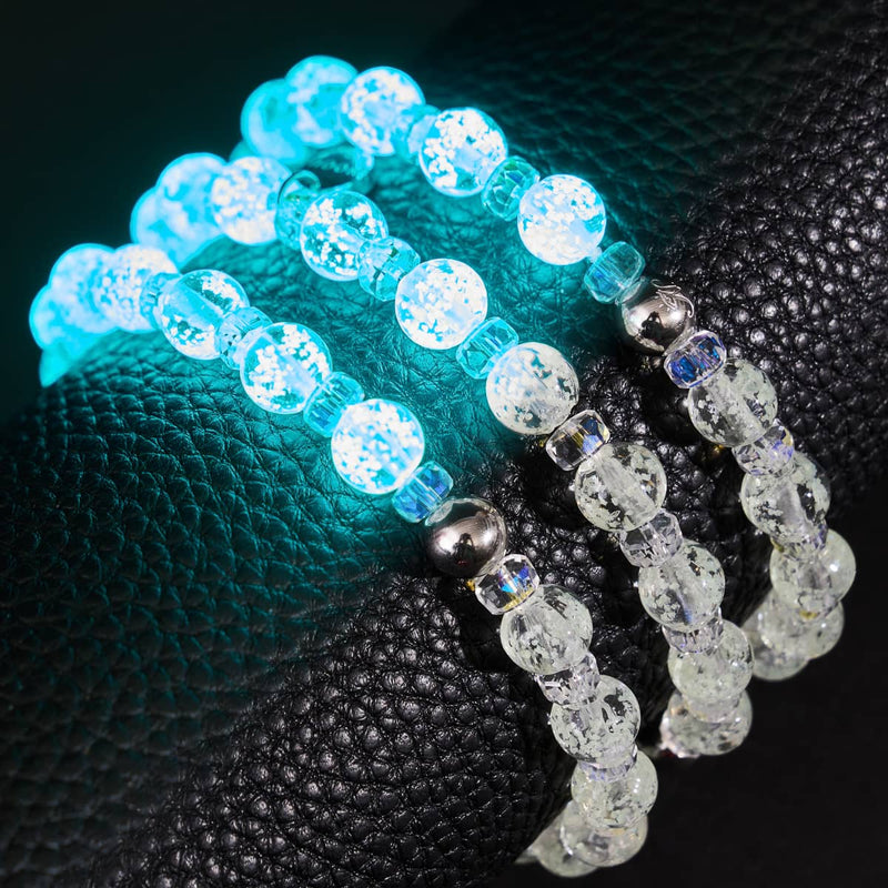 Whiteout | Firefly Glas Schneekugel Armband
