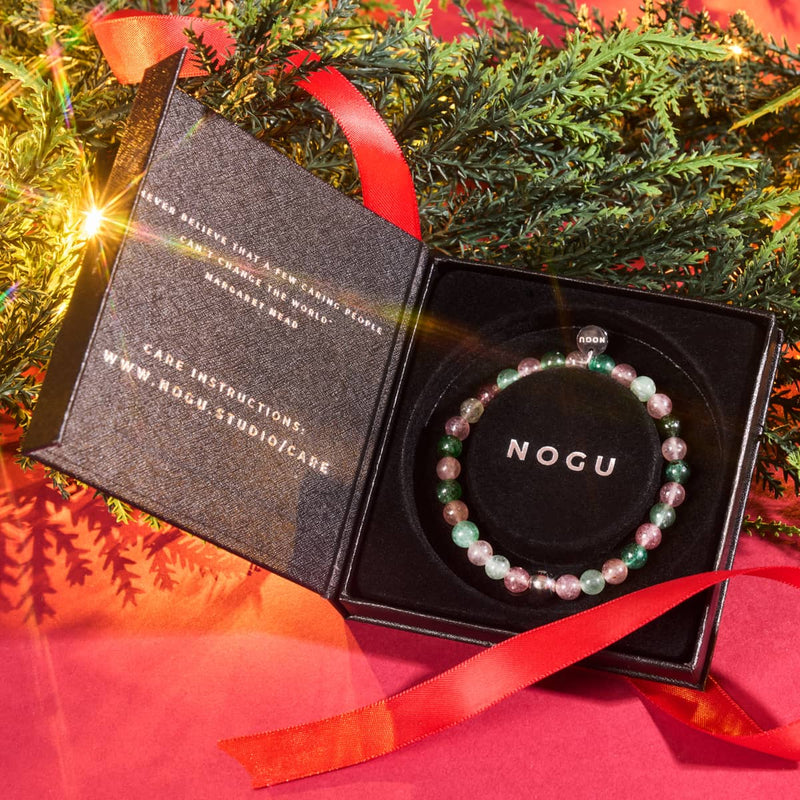 Rentierquarz | Silber | Heilsteinperlenarmband