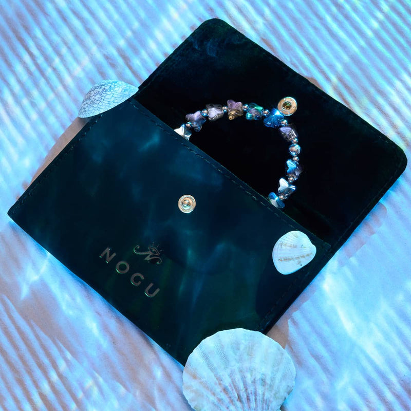 Ägäis | Silber | Mystisches blaues Schmetterlingsarmband