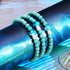 Türkis | 925er Sterlingsilber | Glühwürmchen-Glaspilz-Edelsteinarmband