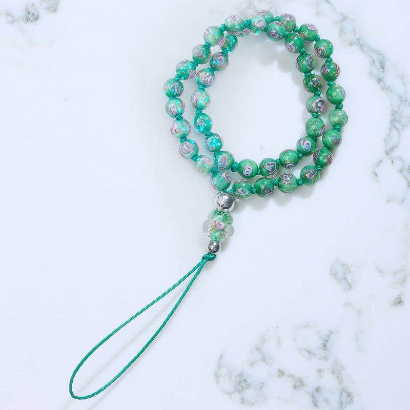 Blauer Mistelzweig | Glühwürmchenglas | Handyanhänger