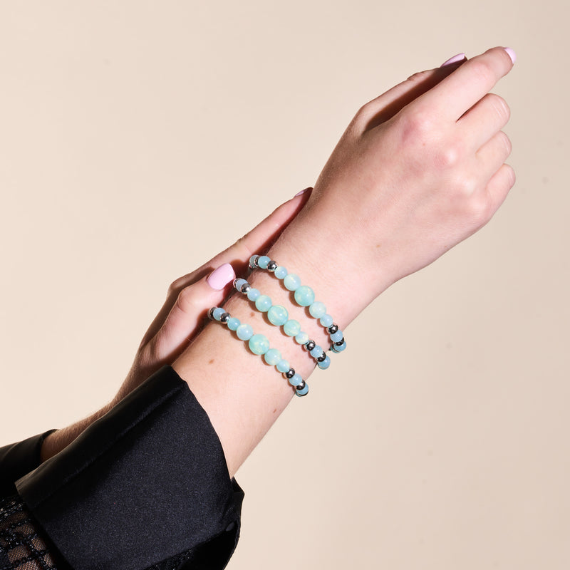 Vergoldetes Mint | Traumlandschaft Opal Kaskadenarmband