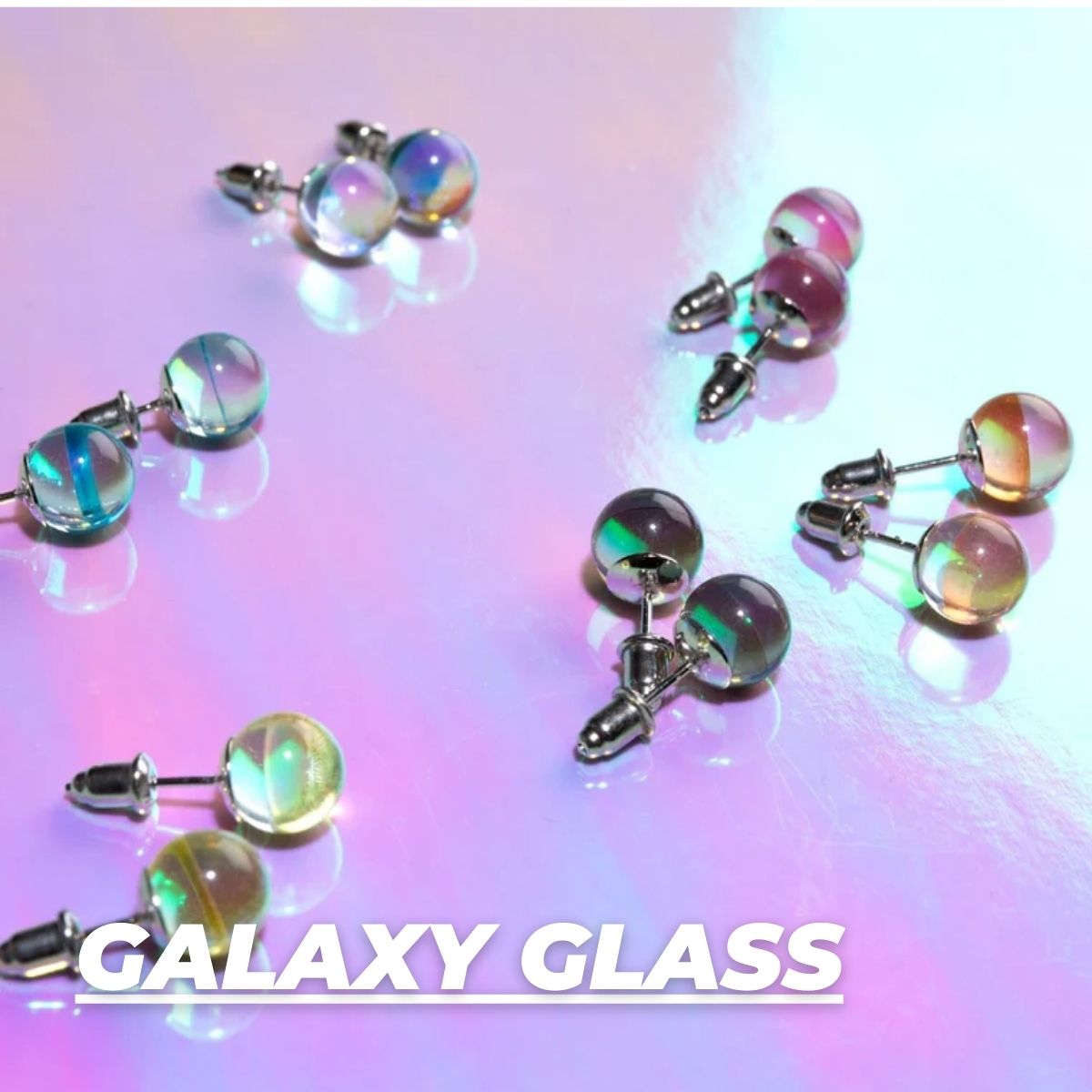 GALAXY-GLAS-OHRRINGE