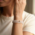 Regenbogenweiß | Silber | Meerjungfrau Glasperlenarmband