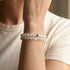 Regenbogenweiß | Silber | Meerjungfrau Glasperlenarmband